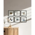 thumbnail image 4 of HAUS AND HUES Solid Oak Wood 8”x8” Picture Frames Matted to 4”x4” Set of 6-8x8 Black Gallery Wall Frame Set, Square Picture Frames 8x8, Square Black Wooden Picture Frames, Black Photo Frame Set, 4 of 6