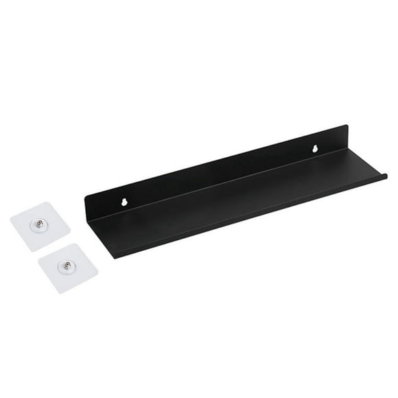 Speravity Estante de montaje en pared flotante sin daños para el altavoz de la oficina del organizador del hogar Artesanía Negro L