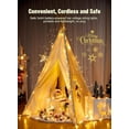 thumbnail image 2 of Battery Operated Halloween Indoor String Lights, 8 ft 20 LED Orange Mini Cluster Tree Lights with Timer, Indoor Outdoor Patio Garland Window Decor for Party Christmas Halloween Decorations, 2 of 10