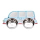 thumbnail image 2 of Juego de vajilla Cateissary Acero inoxidable para niños cuchara tenedor forma de coche Azul, 2 of 4