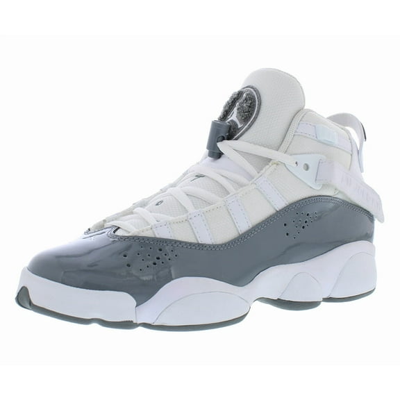 Nike Jordan 6 Rings GS Boys Shoes Size 3.5, Color: White/Cool Grey/White