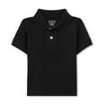 thumbnail image 1 of The Children's Place Polo de piqué de manga corta para bebés y niños pequeños, color negro 3T, 1 of 2