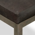 thumbnail image 4 of Milltown 27 inch Wide Solid Wood Contemporary Footstool Small Ottoman Bench in Distressed Brown, 4 of 11