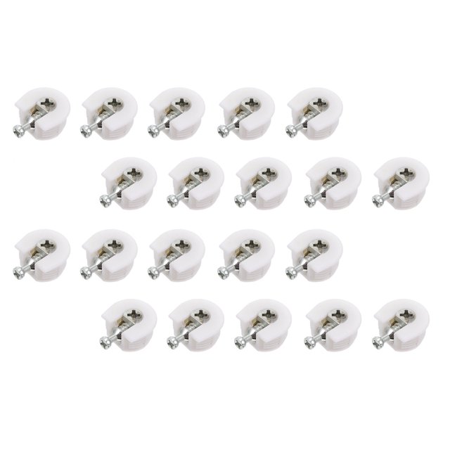 YSNOOWE 100 Pcs Durable Furniture Connection Kit Furniture Connector Plastic White for Cabinets