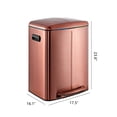 thumbnail image 6 of happimess Marco Rectangular 10.6-Gallon Double Bucket Trash Can with Soft-Close Lid, Rose Gold, HPM1005D, 6 of 10
