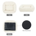 thumbnail image 4 of Exclusivo Mezcla Ribbed Plush Cuddler Dog Bed, 40"x32" Calming Pet Bed with Non-Slip Bottom for Large Dogs, Machine Washable, Ivory, 4 of 6
