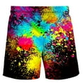 thumbnail image 3 of BOOMNY Men's Shorts Casual Colorful Printed Elastic Waist Drawstring Sports Shorts For Man Soft Loose Fit Summer Workout Shorts Comfy Mens Dailywear, 3 of 3