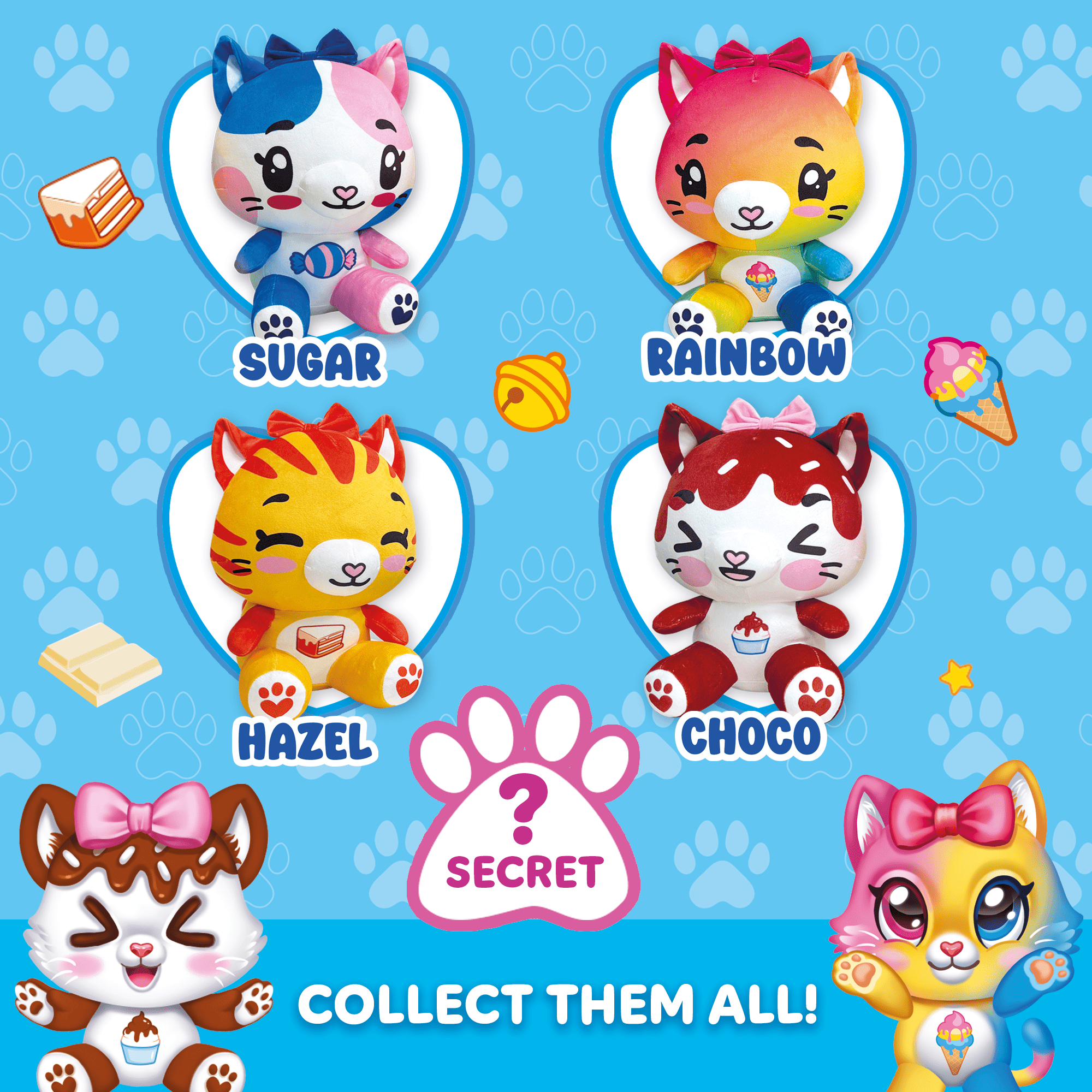 Miraball Maxi Surprise Box, Kitties - MEGA Plush Toy with Hidden Surprises & Playable Blind Box - 10" Soft Plush, Fun Playscape for Kids - Ideal Gift for Birthdays, Holidays & Parties
