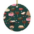 thumbnail image 1 of Adorno navideño colgante de Feliz Navidad para árbol de Navidad - Decoraciones colgantes de cerámica para fiestas - Ideas para regalar adornos navideños, 1 of 8
