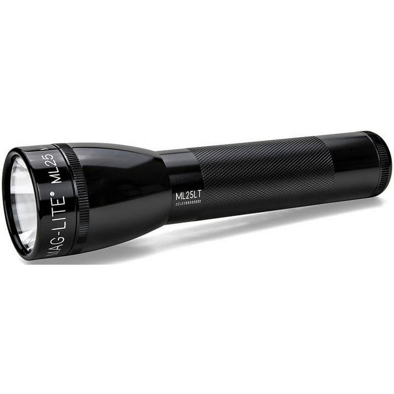 Maglite 2 C-Cell LED Flashlight, Black, Lite with Batteries, 300+