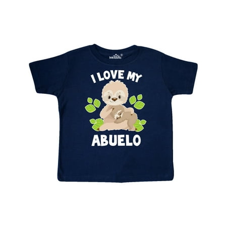 

Inktastic Cute Sloth I Love My Abuelo with Green Leaves Gift Toddler Boy or Toddler Girl T-Shirt