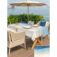 thumbnail image 5 of Outdoor Tablecloth with Umbrella Hole for Patio/Picnic/Party/Camping, Haze Blue Summer Beach Waterproof Table Cloth Rectangle Table Cover Washable, Nautical Coastal Beige Seaside (54"x 80"), 5 of 8