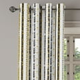 thumbnail image 3 of Ambesonne Victorian Grommet Curtain, Vertical Lines Rounds, 50" x 54", Black Yellow, 3 of 6