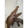 thumbnail image 4 of Nifao Crocodile Outdoor Fountain Statue, Bronze Garden Water Feature Sculpture for Patio & Yard – Garden Water Feature Sculpture, 60"L x 44"W x 44"H, 4 of 12