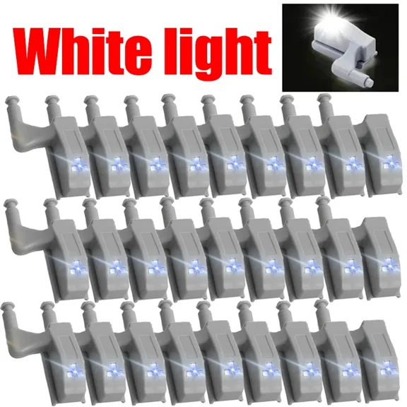 20/1PCS LED Inner Hinge Lamp Under Cabinet Light Universal Wardrobe Sensor Light for Cupboard Kitchen Bedroom Closet Night Lamp