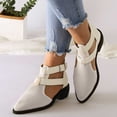 thumbnail image 3 of NECHOLOGY Botas Mujer Adulto Femenino Zapatos Botines para mujer Zapatos de mujer Tacón grueso Parte inferior gruesa Botas informales Malla transpirable Parte inferior Botas de otoño (White, 7), 3 of 6