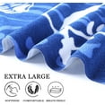 thumbnail image 4 of 4 Packs Oversized Beach Towel Set, 36 x 72 in XL Extra Large Big Soft Pool Swim Travel Towels Blanket for Adult Women Men Camping Cruise Lounge Cover Gift Shark Turtle, 4 of 6