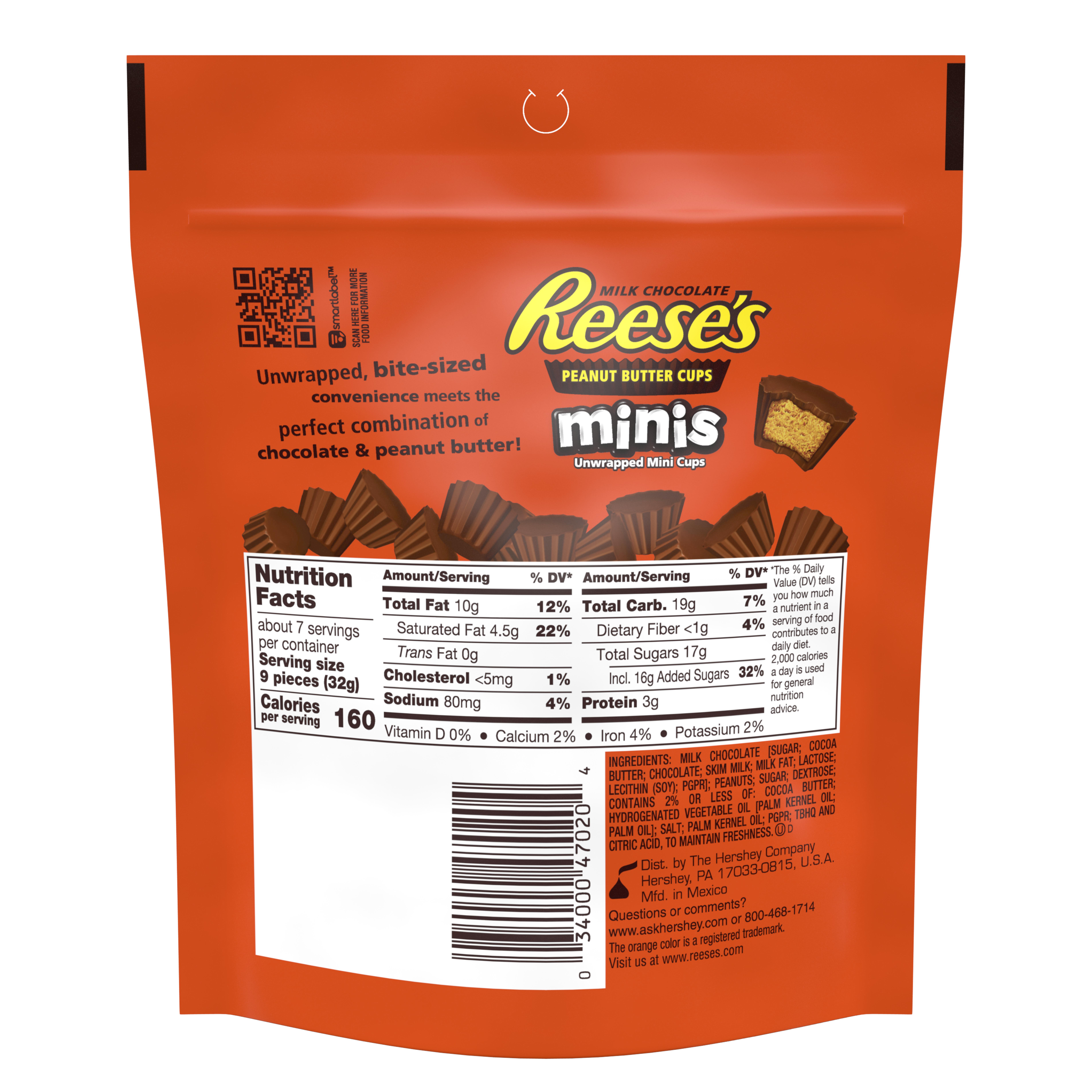 Reese's Minis Peanut Butter Chocolate Candy, 8 Oz., 4 Count - image 2 of 9