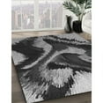 thumbnail image 3 of Ahgly Company Machine Washable Indoor Round Transitional Charcoal Black Area Rugs, 5' Round, 3 of 7