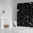 thumbnail image 3 of Gothic Shower Curtain Set - Dark Celestial Moon & Star Print, Mystical Cosmic Bath Decor, Waterproof Polyester 72"x84", Goth Aesthetic Gift, 3 of 5