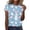 Light Blue, variant on Women's Easter Print Short Sleeve T-Shirt - Round Neck Loose Casual Funny Graphic Tee Tops for Summer Easter Church Shirts