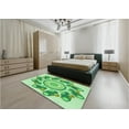 thumbnail image 5 of Ahgly Company Machine Washable Indoor Rectangle Transitional Jade Green Area Rugs, 7' x 10', 5 of 7