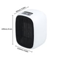 thumbnail image 4 of Calentador eléctrico de 500 W, estufa de calefacción de 2 velocidades silenciosa para uso en interiores de escritorio de oficina, 4 of 5