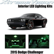 XtremeVision Interior LED for Dodge Challenger 2015  9 pcs Green Interior LED Kit   Installation Tool