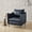 Navy, variant on Vegan Leather Upholstered Accent Chair Lounge Armchair Sofa Moveable Cushion Metal Legs Reception Bedroom Camel
