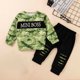thumbnail image 2 of Sudadera Para Niños Pequeños Otoño Invierno Traje Para Niños Cuello Redondo Manga Larga Casual Manga Larga Dinosaurio Impreso Pantalones Traje Verde Odeerbi LM103-6781, 2 of 9
