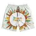 thumbnail image 4 of Bixox Men's World Travel3 printing Casual Classic Fit Short Summer Beach Shorts, 4 of 6