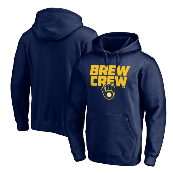 Men's Navy Milwaukee Brewers Team Hometown Collection The Crew Pullover Hoodie