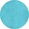 thumbnail image 1 of Ahgly Company Indoor Round Patterned Bright Cyan Blue Area Rugs, 3' Round, 1 of 6