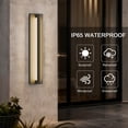 thumbnail image 4 of 27 Inch Long Aluminum Modern LED Outdoor Wall Lights 2900K, Slim Linear Black Exterior Lighting Fixtures Wall Mount IP65 Waterproof Outside Sconce Light for House Garage Front Porch Patio, 4 of 7