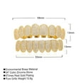 thumbnail image 2 of AIXZETHY Iced Out Diamond Teeth Grillz for Men Women Hip Hop 18K Gold Plated Grills for Your Teeth Top and Bottom Rapper Costume Mouth Grillz with Silicone Molding Bars, 2 of 5