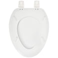thumbnail image 2 of Toilet Seat With Cover, Self-Sustaining Hinge, Elongated, White 65907, 2 of 3
