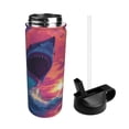 thumbnail image 2 of Uemuo Hawaiian Island Beach Shark Print 18oz Sports Insulated Kettle, Water Bottle, Outdoor Sports Bottle, Insulated Hydration Bottle with Handle & Flip Straw, 2 of 8