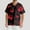 Deep Red_005, variant on Domuza Scrub Shirts for Men Plus Size V Neck Short Sleeve Spooky Horror Print Caregiver Top Soft Comfort Elastic Working Blouse with Pockets Black XXL