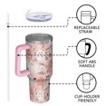 thumbnail image 4 of Pink Hued Cute Halloween Ghosts Pattern Tumbler with Handle and Lid,40oz Double Wall Vacuum Insulated Tumbler,Cups Gift for Women and Men, 4 of 7
