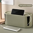 thumbnail image 4 of yingyy 1/2/3 Plug Board Bracket Wire Cable Organizer Power Case Home Dustproof Router Data Line Shelf for Household Tabletop White 1 Pc, 4 of 6