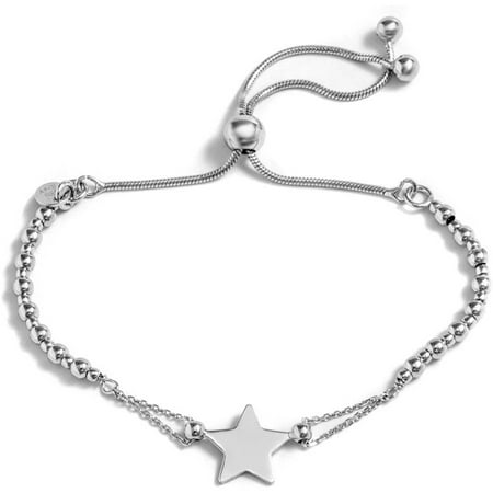 PORI Jewelers Sterling Silver Star Charm Adjustable Bracelet