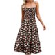 thumbnail image 2 of Vestido estampado de tirantes sin mangas de playa casual de verano para mujer Pompotops qyievc1769, 2 of 9