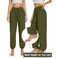 thumbnail image 5 of Hwmodou Female Pants Solid Color High Waisted Straight Leg Harem With Pockets Pajamas Casual Loose Sweat Slacks Dailywear Gym Trousers For Woman, 5 of 9