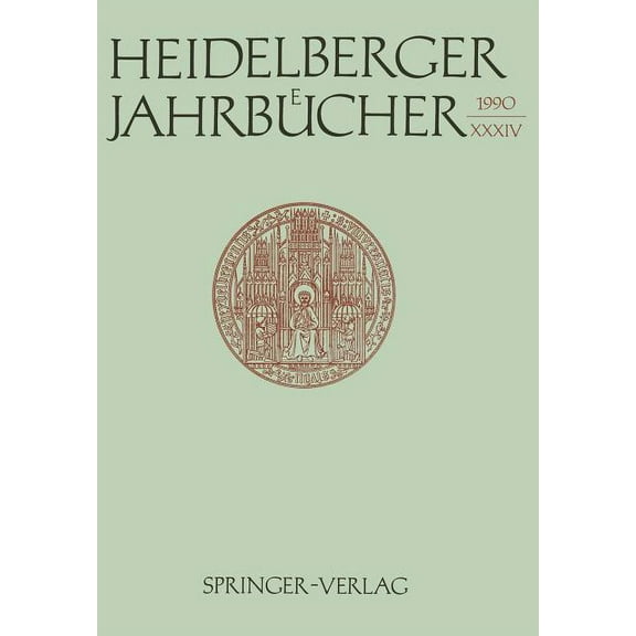 Heidelberger Jahrbücher Heidelberger Jahrbücher, Book 34, (Paperback)