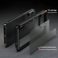 thumbnail image 2 of Frosted Case for iPhone 14 Pro, Carbon Fiber Translucent Wireless Charging Cover with Soft Silicone Military Grade Shockproof Anti-Fingerprints Skin-Frinedly Case for iPhone 14 Pro, Black, 2 of 7