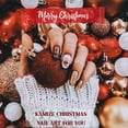 thumbnail image 5 of Red Press on Nails Short Christmas Decorations Square Fake Nails Cute Full Cover False Nails for Women and Girls24PCS,pattern:Christmas3;, 5 of 5