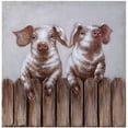thumbnail image 1 of 24x24 Pigs on Fence, 1 of 1