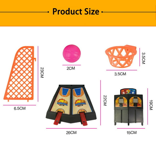 Riforla 2-Player Desktop Table Basketball Games Classic Basketball Shooting Toy Tabletop Games As Show