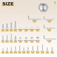 thumbnail image 2 of Uxcell Socket Head Cap Screws Kit (M3x4/5/6/8/10/12/14/16/18/20/25/30mm) 1110Pcs, 2 of 7