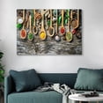 thumbnail image 6 of Kitchen Framed Canvas Wall Art Colorful Spices in Wooden Spoons Kitchen Pictures Old Tree Background Dining Room Indian Decor Modern Wall Decor Gallery Canvas Wraps Giclee Print 12"x16", 6 of 6